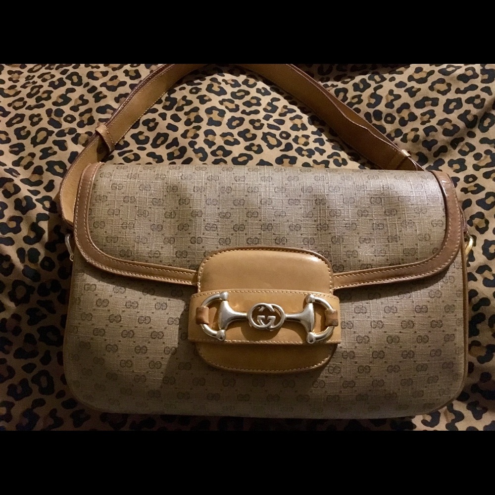 🔥Gucci Supreme Shelly line Horsebit 2 way bag
